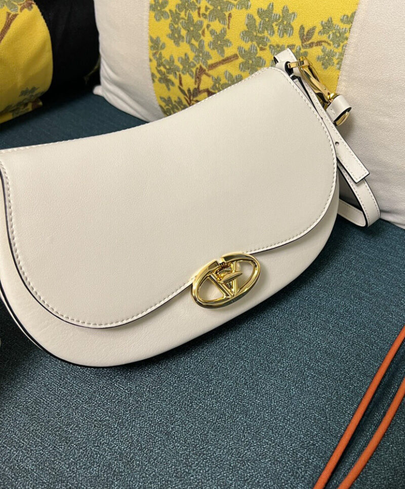 Valentino Small Valentino Garavani Ohval Shoulder Bag In Nappa Calfskin